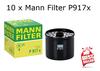 10 x MANN P 917 x - Kraftstofffilter im SET