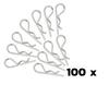 8mm - Federstecker - Federsplint - einfach - Vorteilspack 100 Stck