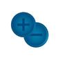 Faster Farbclip - Blau - Symbol (+/-)