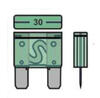 Maxi Stecksicherung - 30 Ampere - 10 St�ck