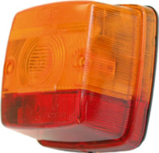 Traktor Rückstrahler Paar Rücklicht Beleuchtung 95x38mm orange  selbstklebend 2 Stk.