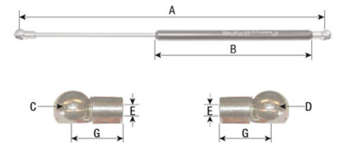 Gasdruckfeder für Mauser, Mauser, Gasdruckfedern, Kabine