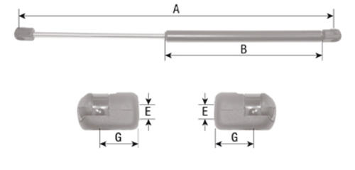 Gasdruckfeder 900mm 500N Motorhaube Suchen Sie Traktorteile?