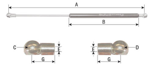 Gasdruckfeder Stoßdämpfer Tür 200 Newton passend Still RX70-20T Br.517316  Bj.2010 