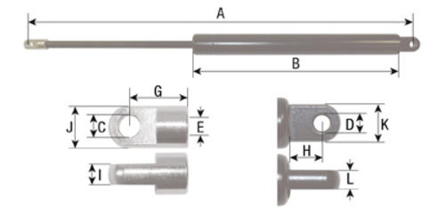 Gasdruckfeder 500mm 220N Tür Suchen Sie Traktorteile?