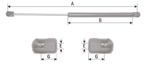 Gasdruckfeder 500mm 250N Heckscheibe Suchen Sie Traktorteile?