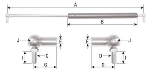 Gasdruckfeder 900mm 500N Motorhaube Suchen Sie Traktorteile?