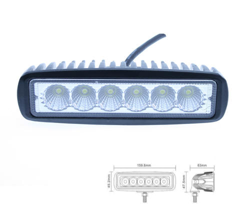 Schlepper-Teile » Shop LED Arbeitsscheinwerfer Light Bar / 12&24V / 1140  Lumen / 18W Beleuchtung, Arbeitsscheinwerfer, LED , Schlepperteile,  Traktorteile, Ersatzteile