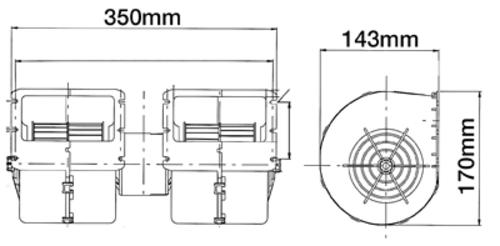 Schlepper-Teile » Shop Lüftermotor - Ford (81870361, 82034852 