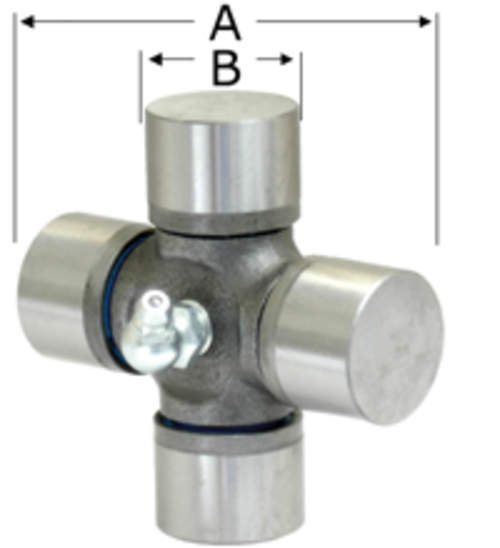 Gelenkwelle Kreuzgelenk kpl. Kreuz 23,8x61,3 Profilrohr 41x48mm 1 3/8 6  Zahn