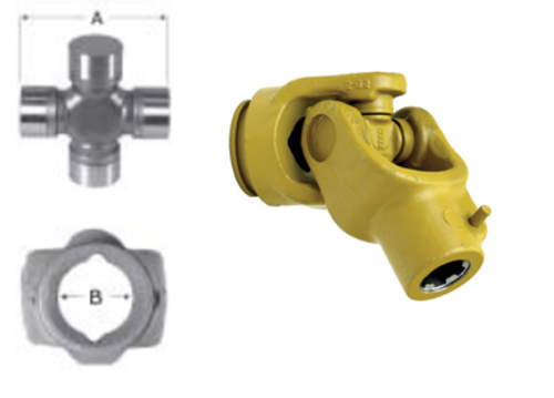 Schlepper-Teile » Shop Komplettes Kreuzgelenk für Gelenkwellen /  Zitronenform 34,5mm / Kreuzgelenk 70mm 11.10.00, 11.38.00 Gelenkwellen,  Kreuzgarnituren komplett , Schlepperteile, Traktorteile, Ersatzteile