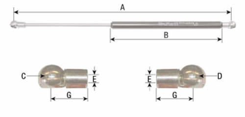 Gasdruckfeder 900mm 500N Motorhaube Suchen Sie Traktorteile?