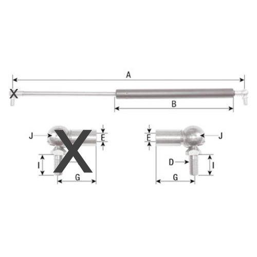 Gasdruckfeder für John Deere OPU Kabine hinten 150N - MDM parts