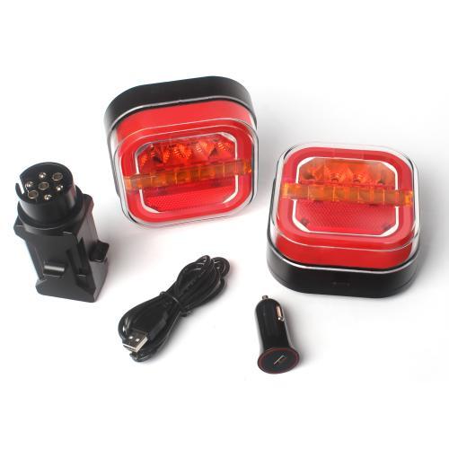 MccoMMon 12V 7-Pin LED Anhänger Rückleuchten Set - IP68 Wasserdicht Für Trailer Bis 80 Zoll